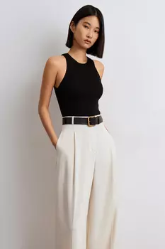 Брюки из костюмной ткани со складками