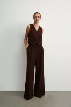 Брюки из костюмной ткани со складками