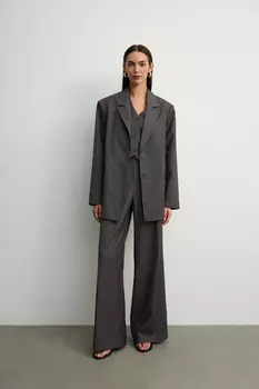 Брюки из костюмной ткани со складками