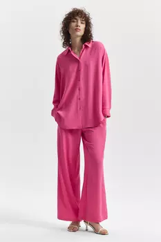 Брюки из жатого хлопка