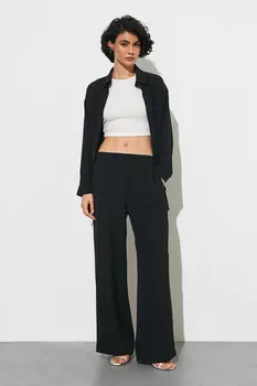 Брюки из жатого хлопка