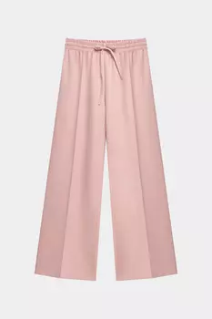 Брюки на кулиске из костюмной ткани