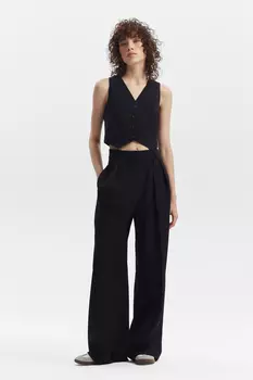 Брюки-палаццо со складками