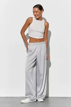 Брюки прямые из сатина