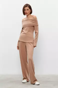 Брюки прямые из трикотажа