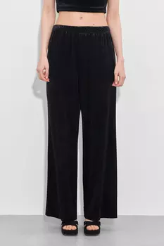 Брюки широкие из бархата