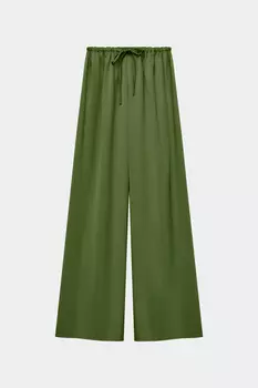 Брюки широкие из вискозы на кулиске