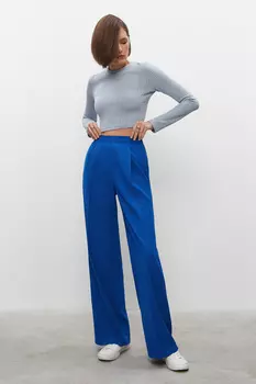 Брюки широкие на резинке