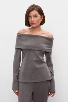 Джемпер с открытыми плечами