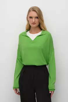 Джемпер с воротником поло