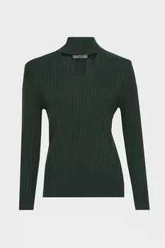 Джемпер с вырезом и стойкой