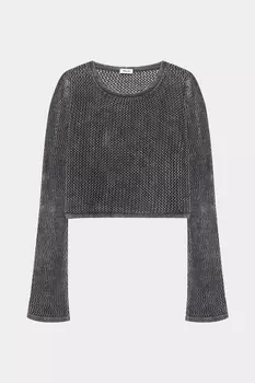 Джемпер укороченный фактурной вязки