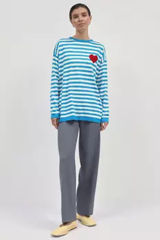 Джемпер в полоску с сердцем