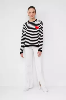 Джемпер в полоску с сердцем