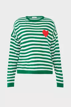 Джемпер в полоску с сердцем