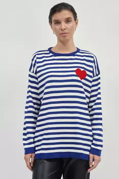 Джемпер в полоску с сердцем