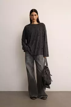 Джинсы клеш на высокой посадке