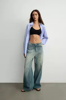 Джинсы WIDE LEG со средней посадкой