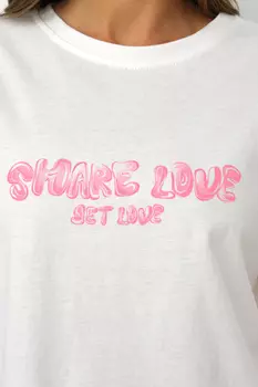Футболка прямого кроя SHARE LOVE
