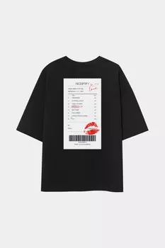 Футболка с принтом на спине "Чек"