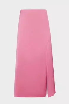 Юбка атласная с разрезом