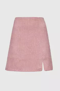 Юбка из твида с разрезом