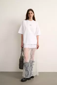 Юбка макси из кружева