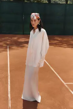 Юбка макси из жатого сатина