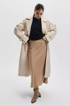 Юбка миди из атласа