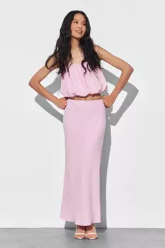 Юбка миди из жатого хлопка