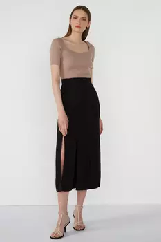 Юбка миди с разрезами