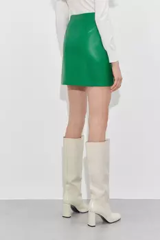 Юбка мини из экокожи