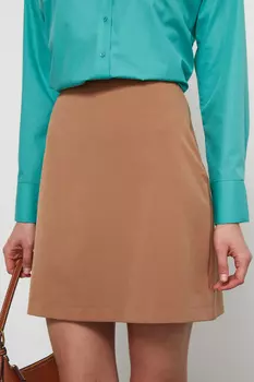 Юбка мини из костюмной ткани