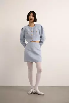 Юбка мини из твида