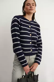 Кардиган из трикотажа в полоску