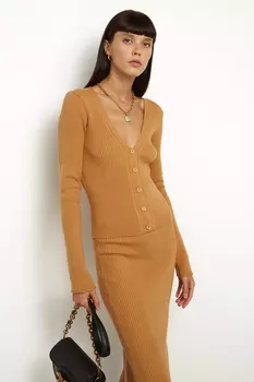 Кардиган однотонный на пуговицах