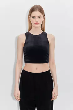 Кроп-топ из бархата