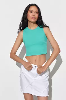 Кроп-топ трикотажный в рубчик