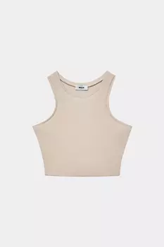 Кроп-топ трикотажный в рубчик