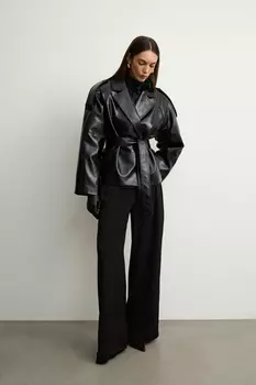 Куртка из эко-кожи с рукавом реглан