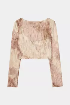 Лонгслив из эластичной сетки