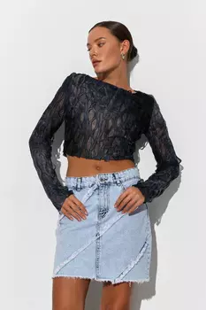 Лонгслив из эластичной сетки