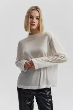 Лонгслив из трикотажа прямого силуэта