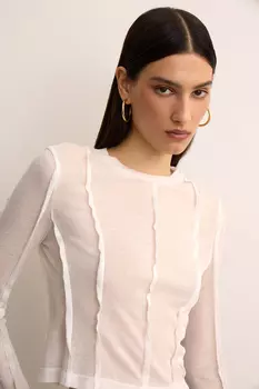 Лонгслив с открытыми швами