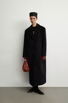 Пальто оверсайз с объемными листочками