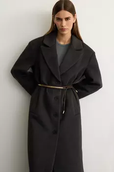 Пальто оверсайз с объемными листочками