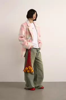 Пальто-жакет в клетку