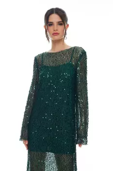 Платье из сетки с пайетками