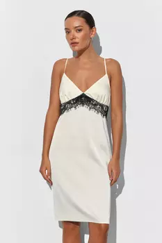 Платье комбинация с кружевным поясом