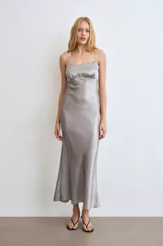 Платье-комбинация с металлическим эффектом